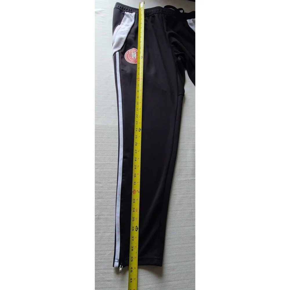 Adidas Copa Futbol Club Soccer Training Pants Black White Men’s Small Zip Leg